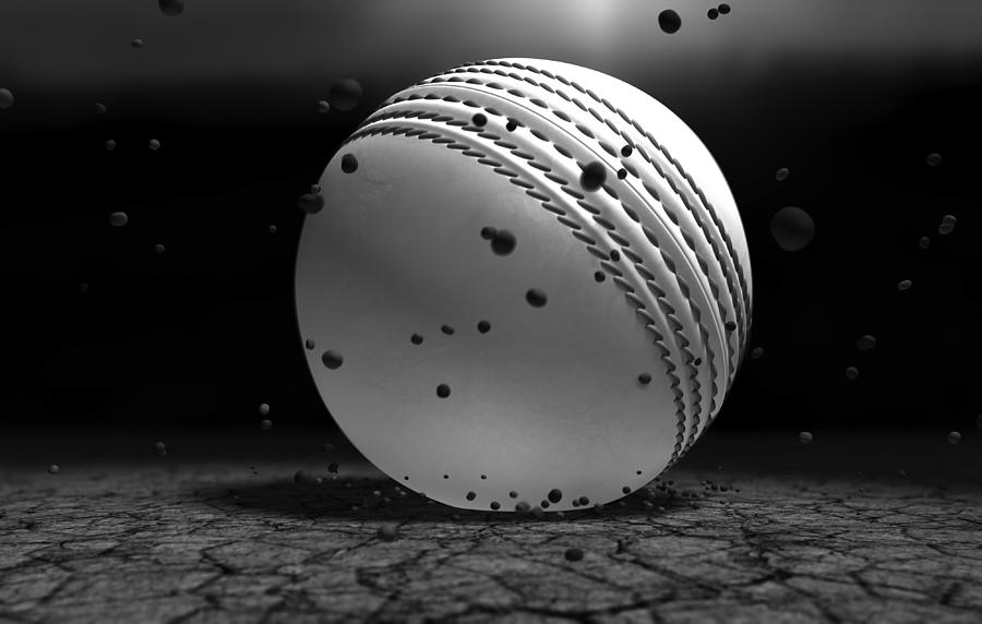 Cricket Digital Art - Ball Striking Ground by Allan Swart