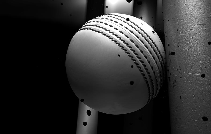 Cricket Digital Art - Ball Striking Stumps by Allan Swart