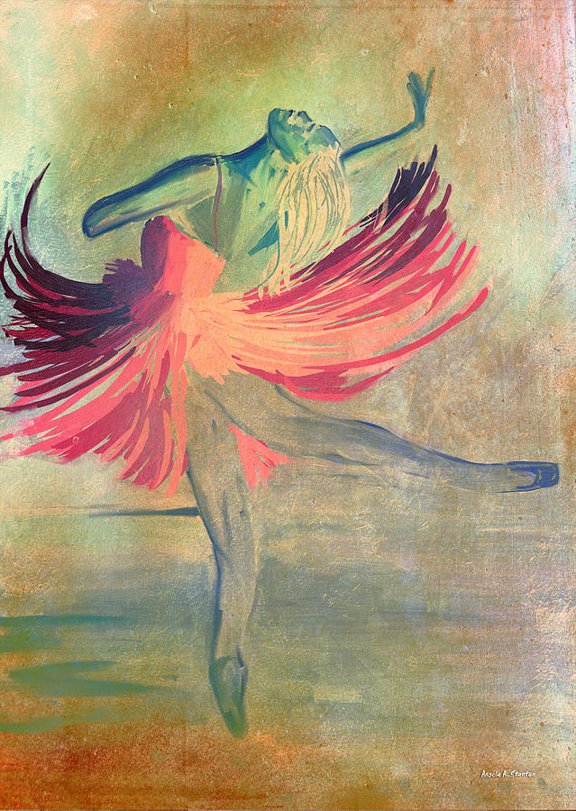 Ballerina 2 - The Feeling of Dancing Painting by Angela Stanton