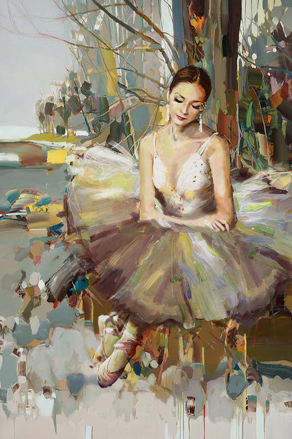 Ballerina 32 Painting by Mahnoor Shah