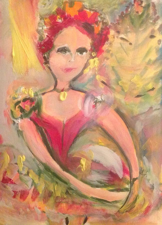 Ballerina for Christmas Painting by Judith Desrosiers