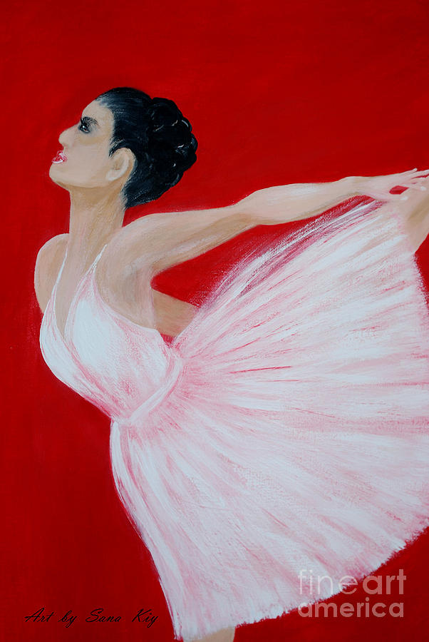 Ballerina Painting - Ballerina.  Grace. Inspirations Collection by Oksana Semenchenko