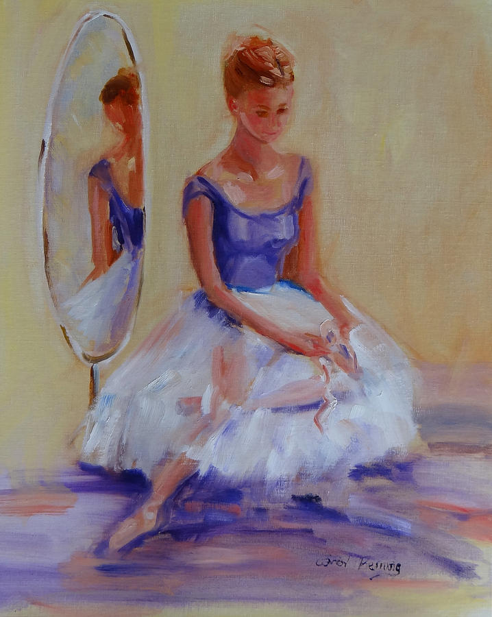 Ballerina in Violet Painting by Carol Berning