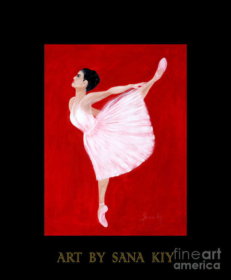 Ballerina. Inspirations Collection. Art by Sana Kiy Painting by Oksana Semenchenko