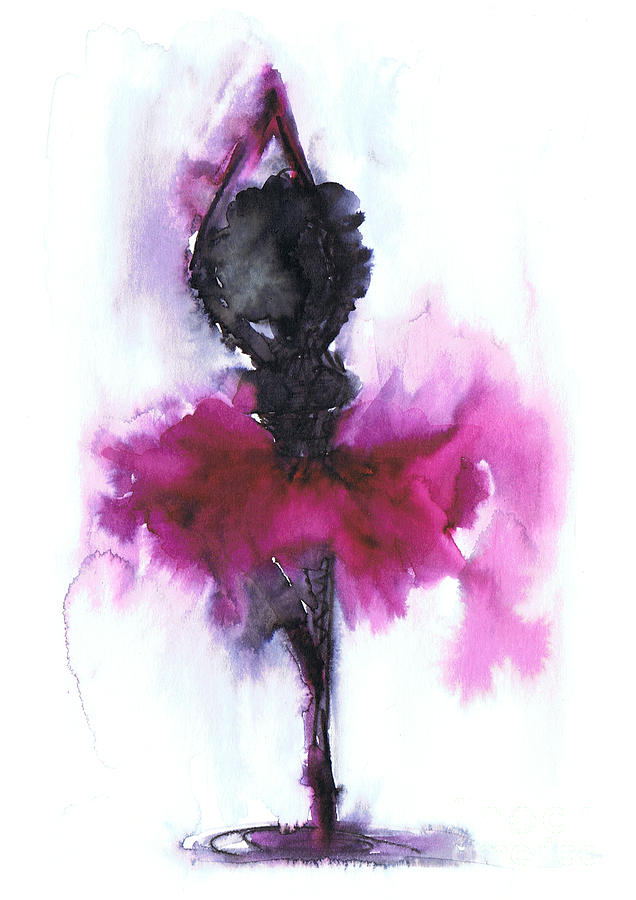 Ballerina Painting by Justyna Jaszke JBJart