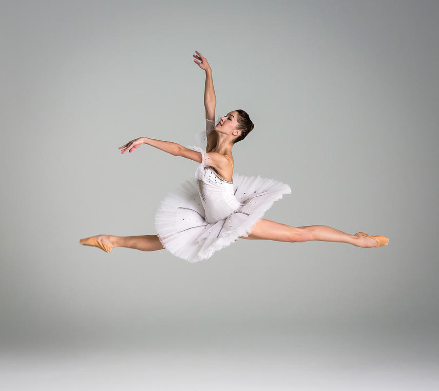 Ballerina Performing Grand Jeté Photograph by Nisian Hughes