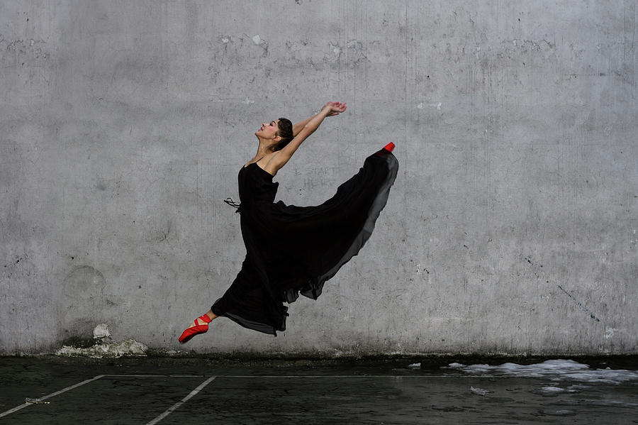 Ballerina Performing Sissone Outside Photograph By Nisian Hughes Pixels