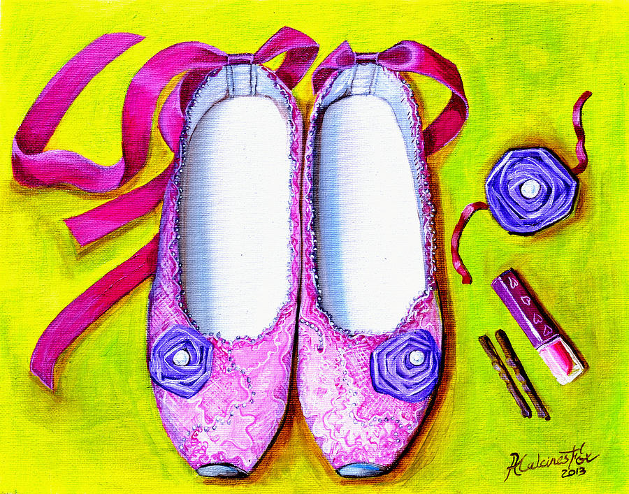 Ballerina Shoes Painting by Adriana Fox - Pixels