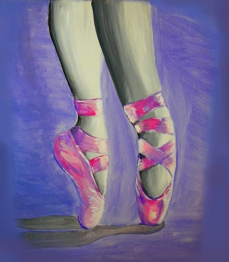 Ballerina Shoes Painting by Marisela Mungia