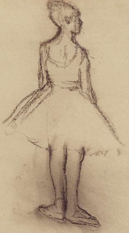 Ballerina viewed from the back  Drawing by Edgar Degas