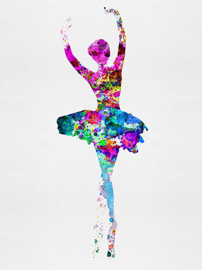Ballet Painting - Ballerina Watercolor 1 by Naxart Studio
