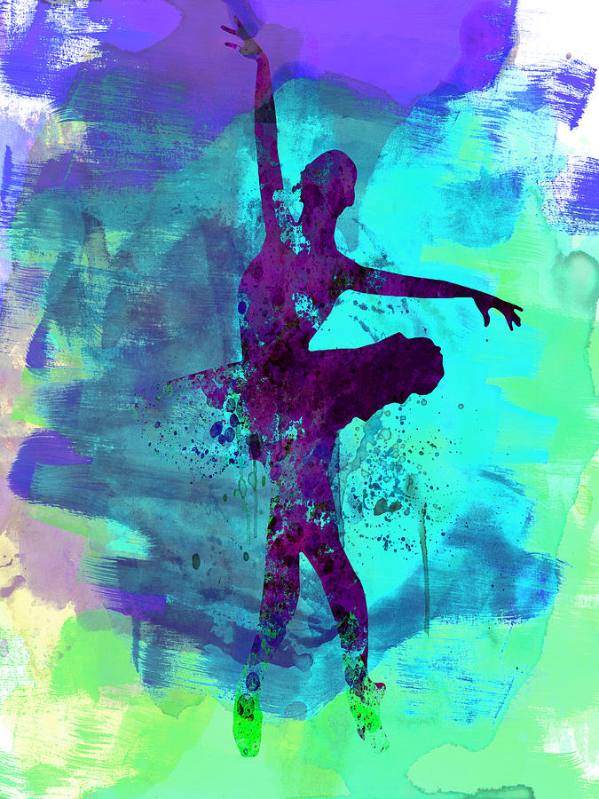 Ballerina Watercolor 4 Painting by Naxart Studio