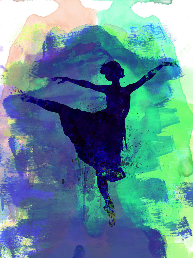 Ballet Painting - Ballerinas Dance Watercolor 2 by Naxart Studio