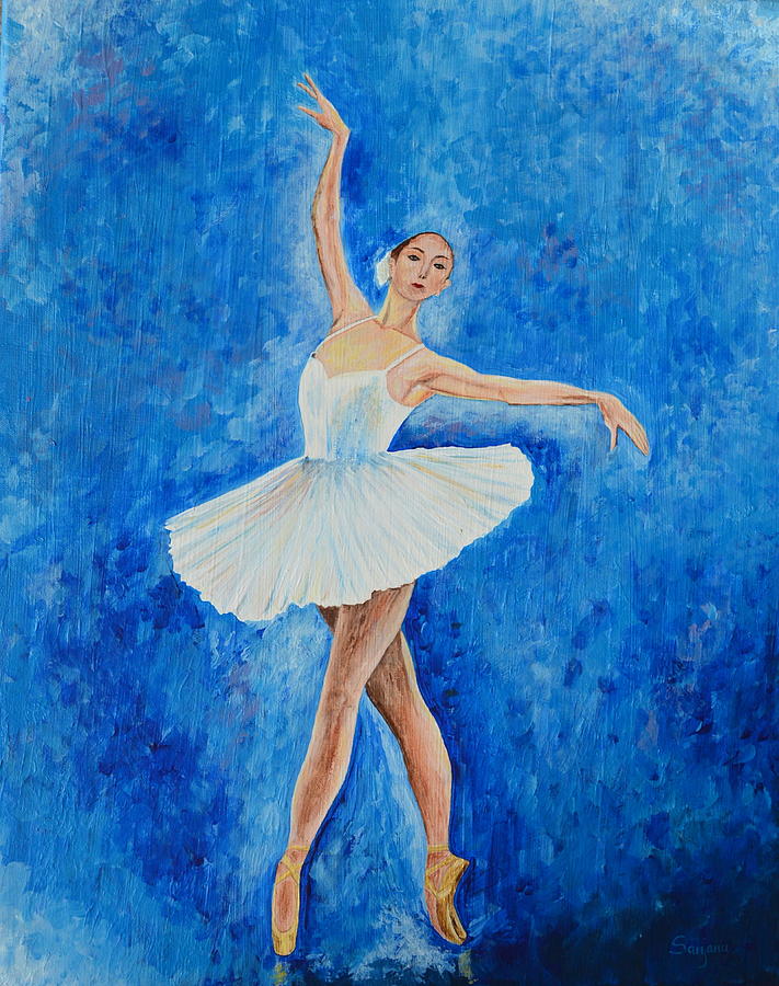 Ballet Dancer Painting by Sanjana Manghat - Fine Art America