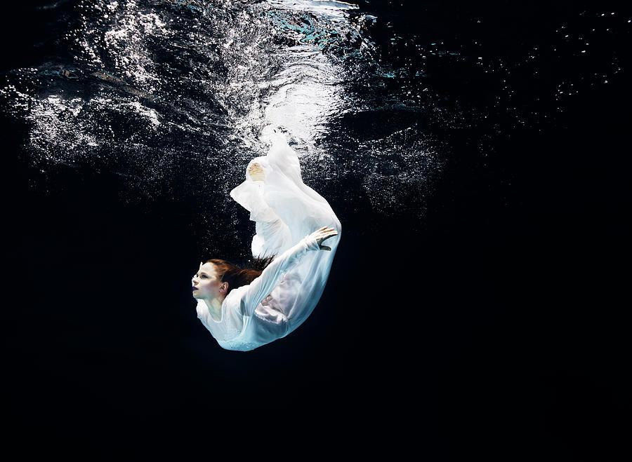 Ballet Dancer Underwater Diving Photograph by Henrik Sorensen