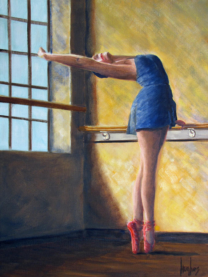 Ballet Dancer Warm Up Painting by Kevin Hughes