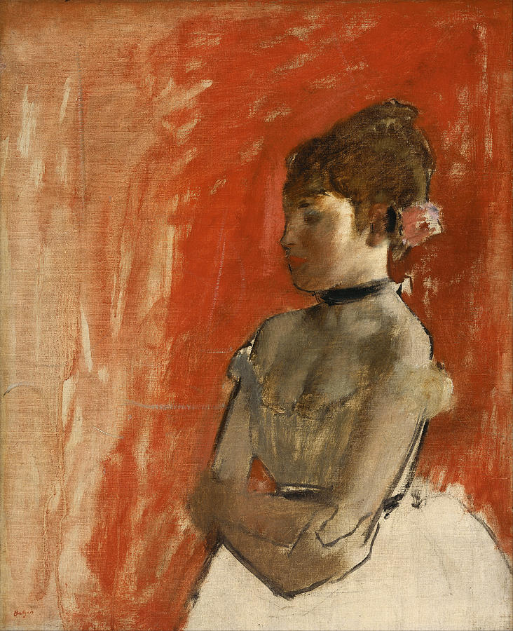 Ballet Dancer with Arms Crossed Painting by Edgar Degas
