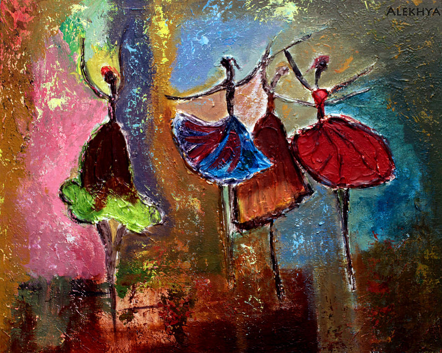 Ballet Girls Painting by Alekhya Suman | Pixels