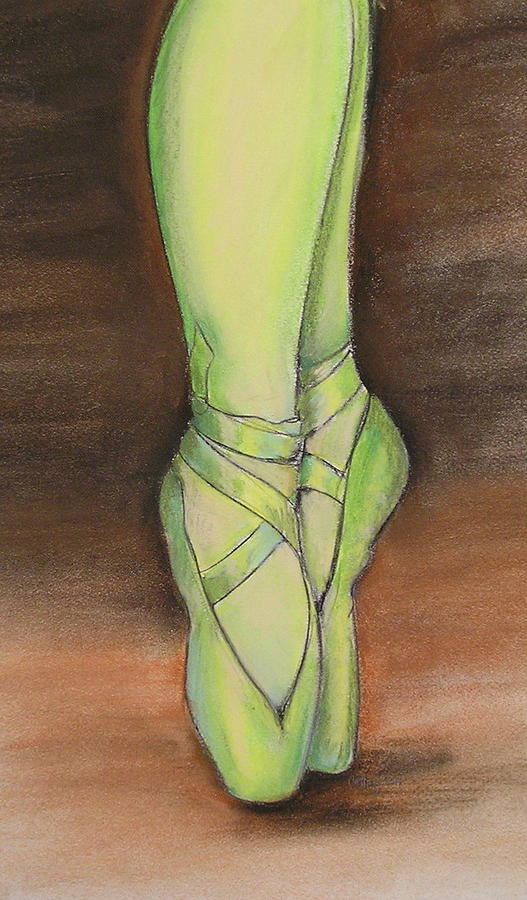 Ballet in Green Drawing by Catherine Howley
