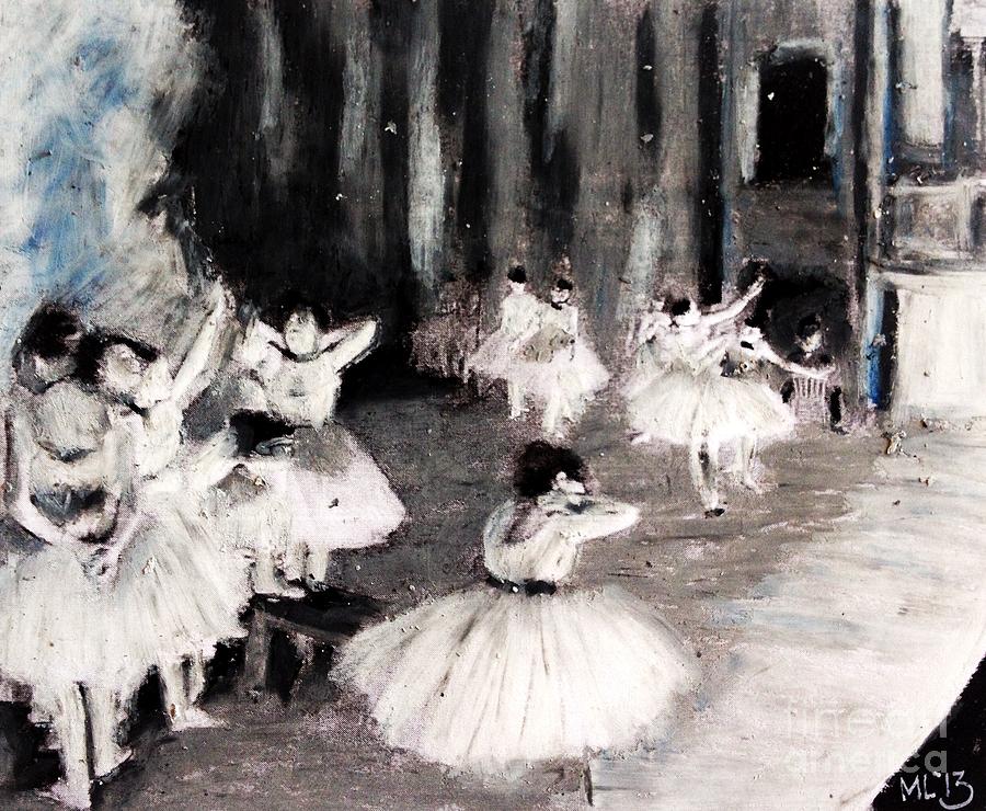 Ballet Rehearsal on Stage by Edgar Degas Pastel by Maria Leah Comillas ...