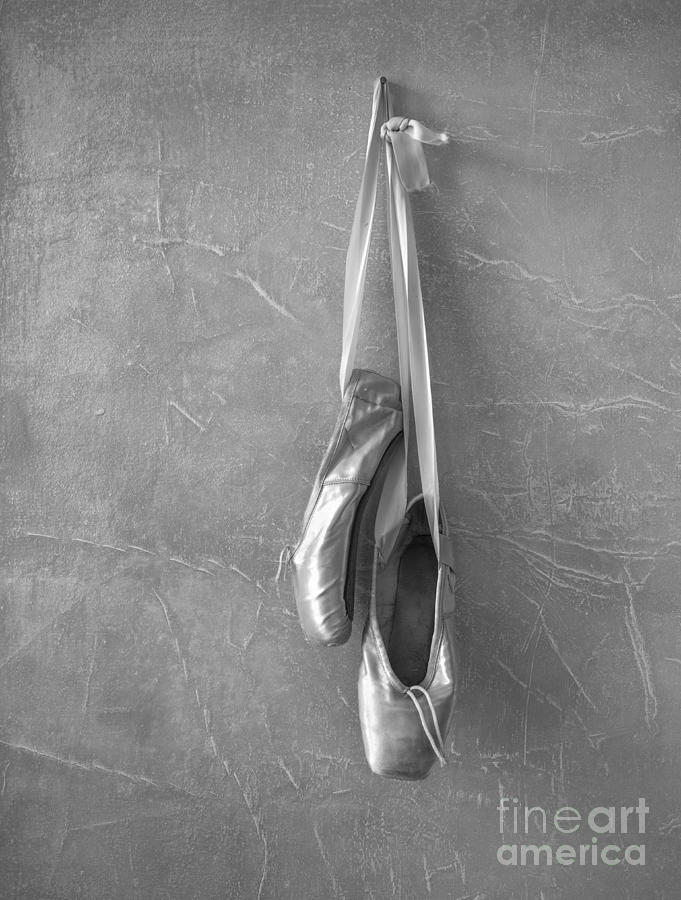 Still Life Photograph - Ballet Shoes in Black and White by Diane Diederich