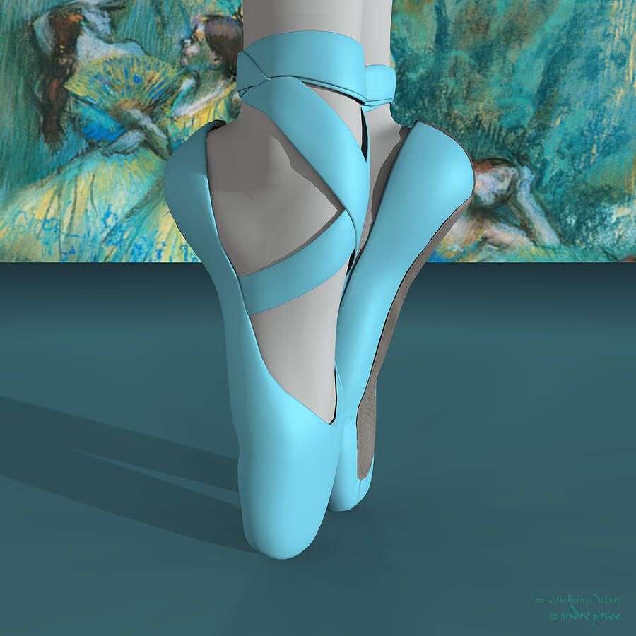 turquoise pointe shoes