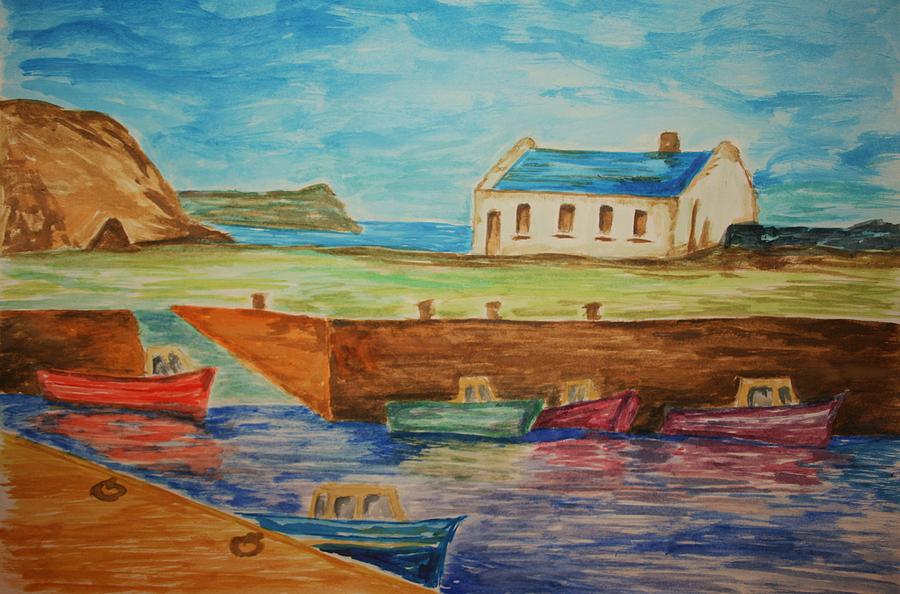 Boat Painting - Ballintoy Series 1 by Paul Morgan