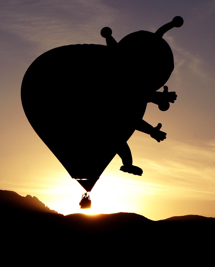 Balloon and Sandia Sunrise Photograph by Daniel Woodrum