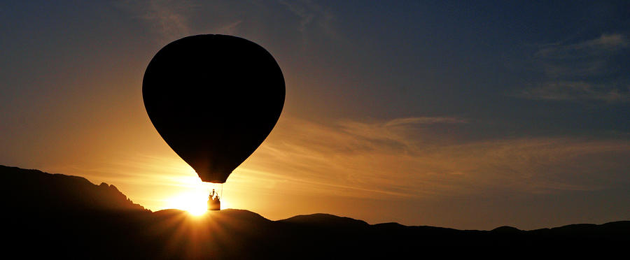 Balloon and Sandia Sunrise II Photograph by Daniel Woodrum