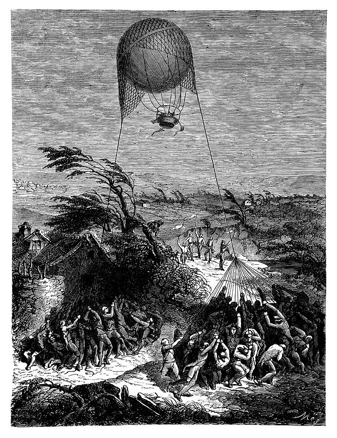 Balloon At Siege Of Mainz Photograph by Science Photo Library