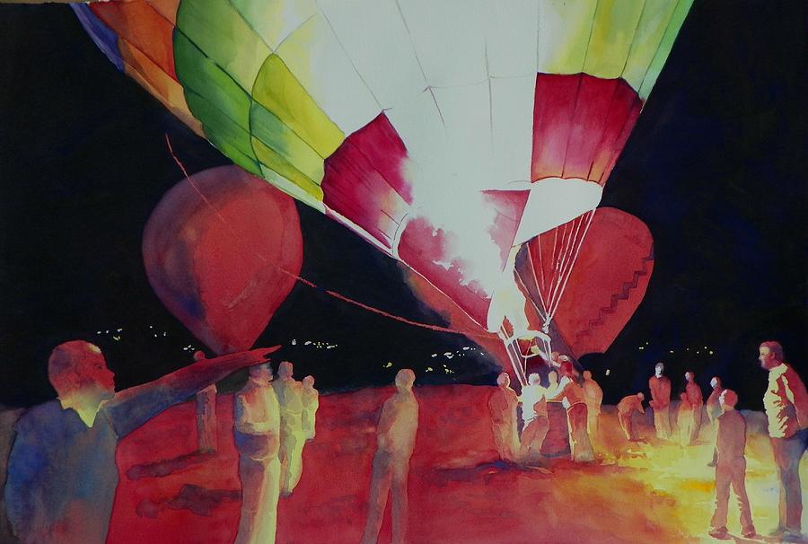 Balloon Glow Painting by Celene Terry