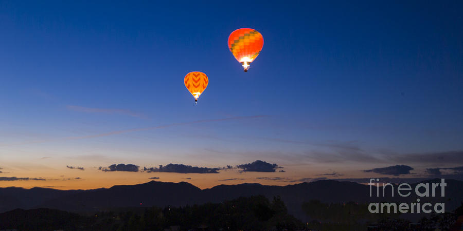 Balloon Glow Show at Dawn Photograph by L J Oakes