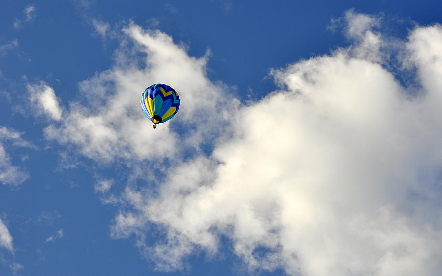 Balloon in the Clouds Photograph by AJ  Schibig