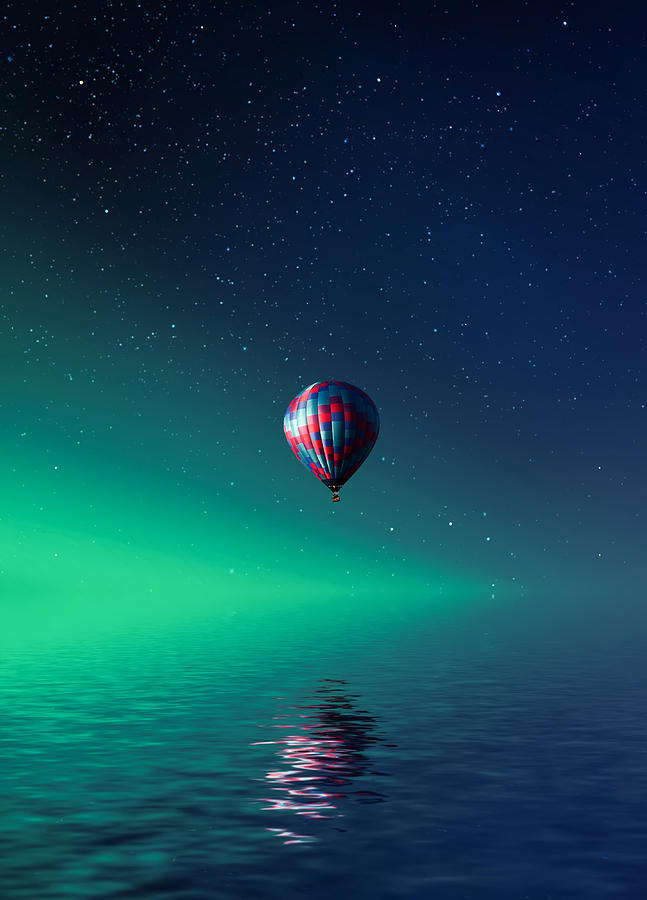 Balloon On Lake Batllava Photograph by Bess Hamiti
