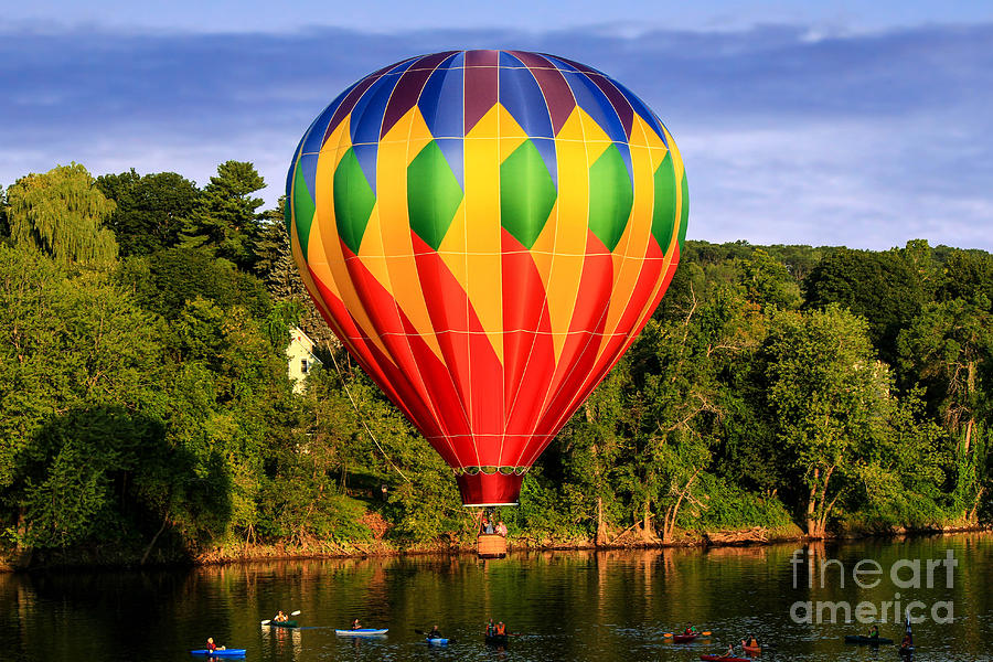 Balloon on the River Photograph by Brenda Giasson