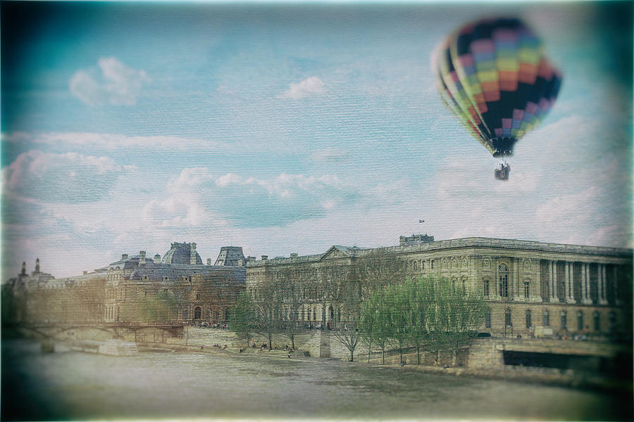 Balloon Over Paris Photograph by James Bethanis