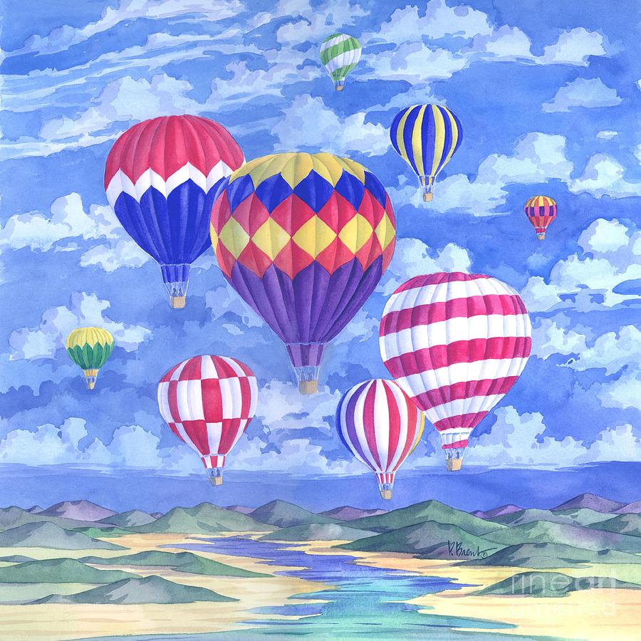 Landscape Painting - Balloons 3 by Paul Brent