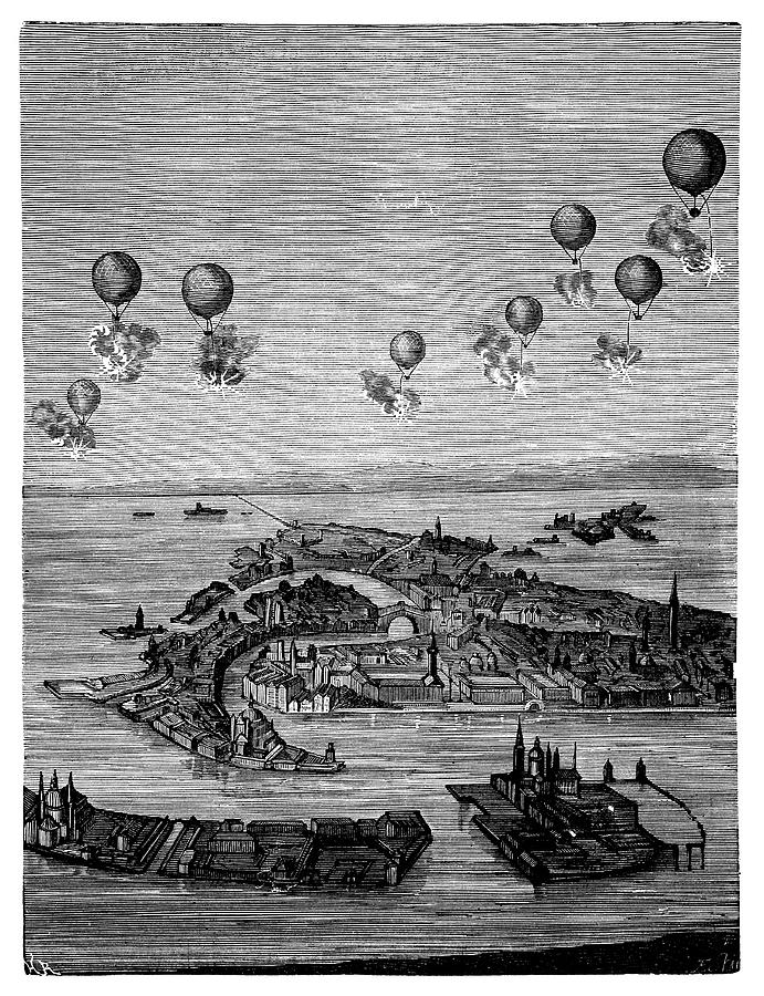 Balloons Bombing Venice Photograph by Science Photo Library