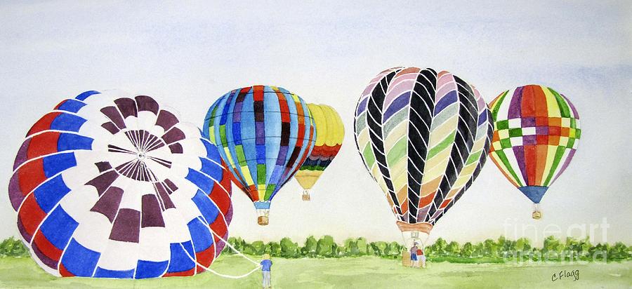Balloons Painting by Carol Flagg