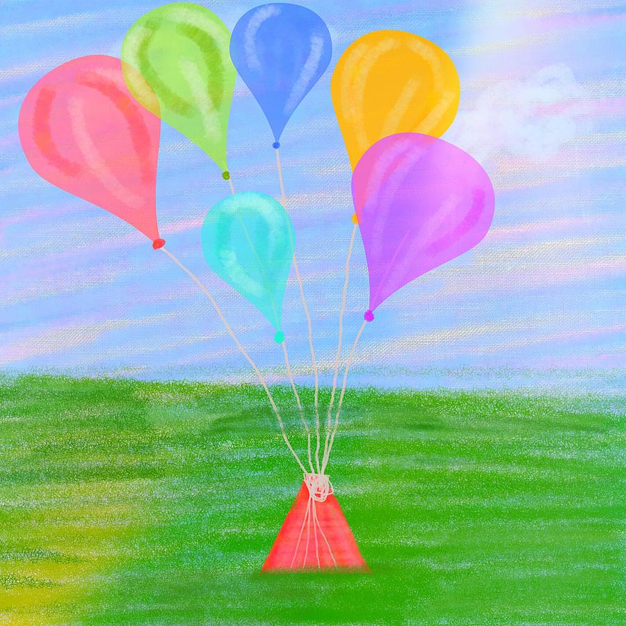 Balloons Painting - Balloons by Chandana Arts