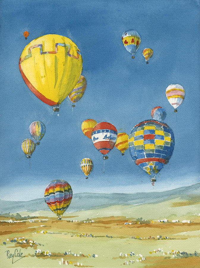 Hot Air Balloons Painting - Balloons by Lynda Lang