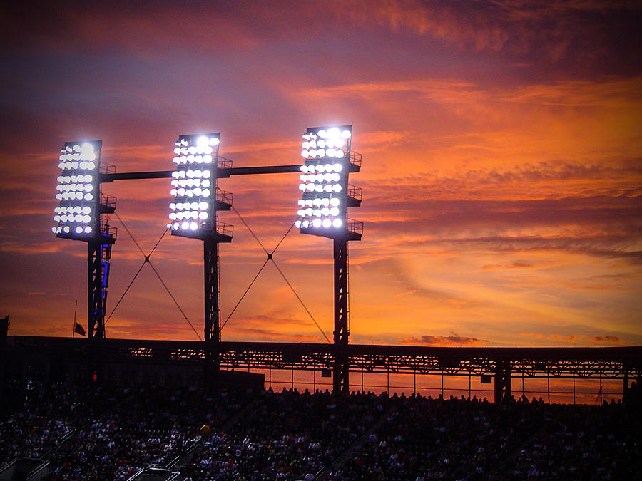 Ballpark At Sunset Photograph by Owen Weber