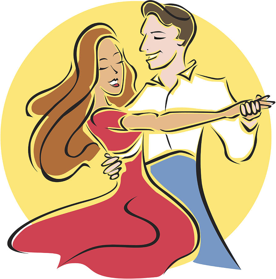 Ballroom dancers Drawing by RussellCreative