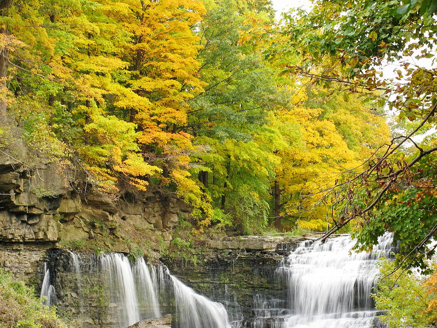 Fall Photograph - Balls Falls in Autumn Color by Simply  Photos