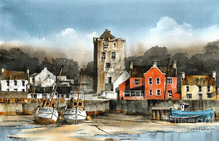 Ballyhack Harbour  Wexford Painting by Val Byrne