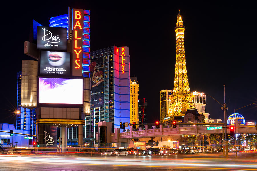 Las Vegas Photograph - Ballys and Paris Hotels Las Vegas by Clint Buhler