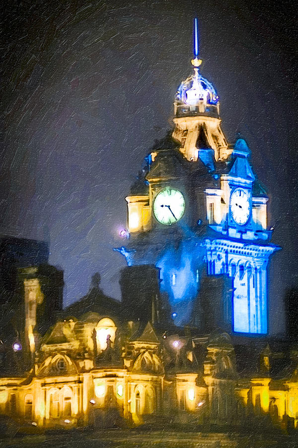 Balmoral Clock Tower on Princes Street in Edinburgh Photograph by Mark Tisdale