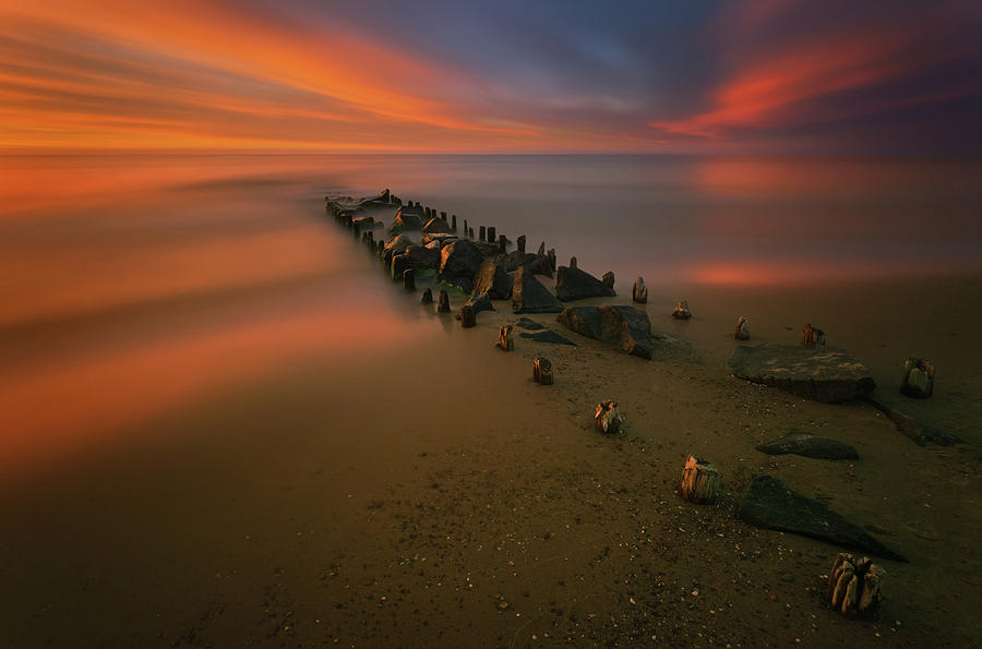 Sunset Photograph - Baltic by Krzysztof Browko