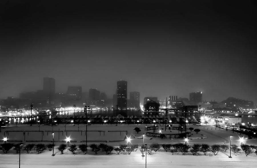 Baltimore City Lights In December Photograph by SCB Captures