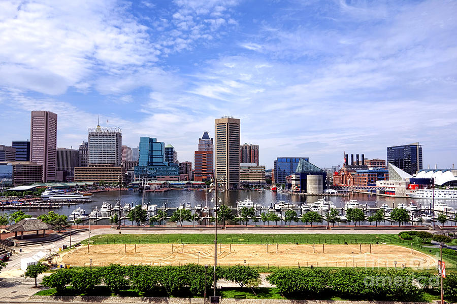 Baltimore Inner Harbor Beach - Generic Photograph by Olivier Le Queinec